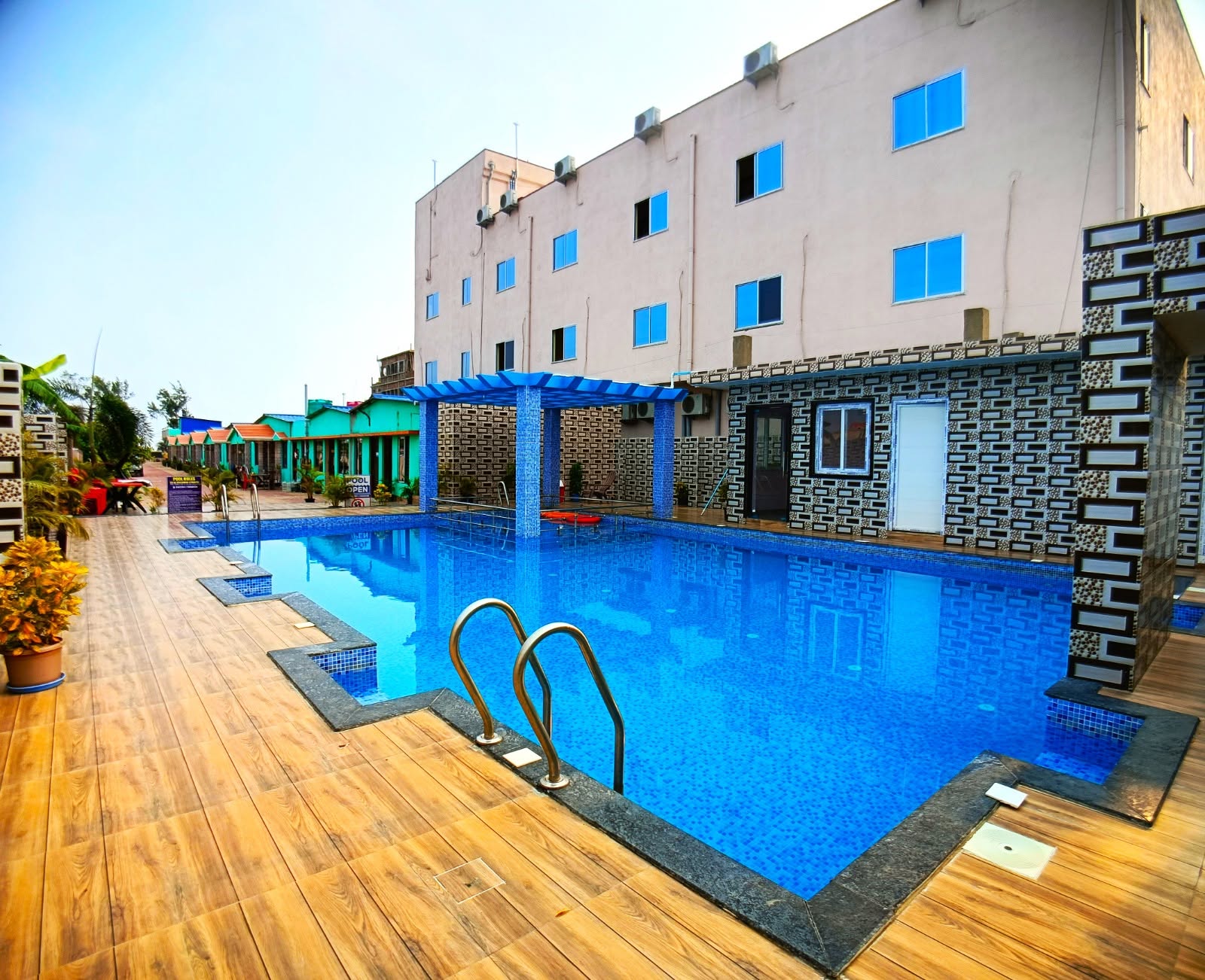 Pool and Cottages